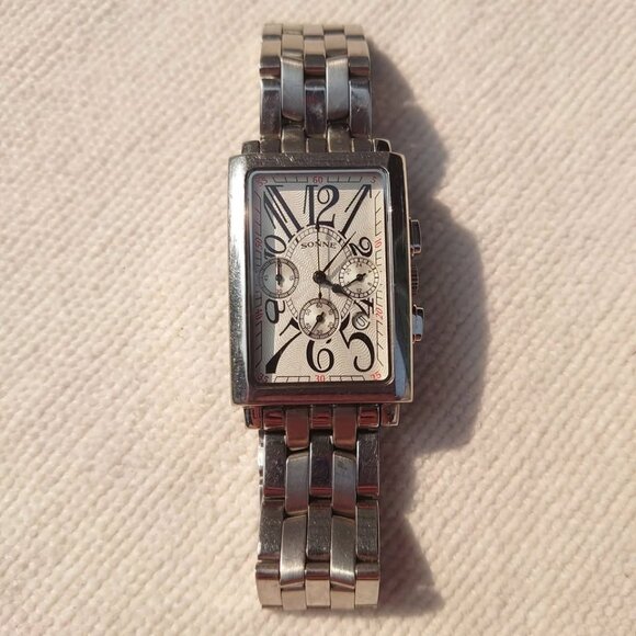 Sonne Chronograph Square Watch 29mm Textured Dial Frank Muller Style Homage JDM - Picture 3 of 6